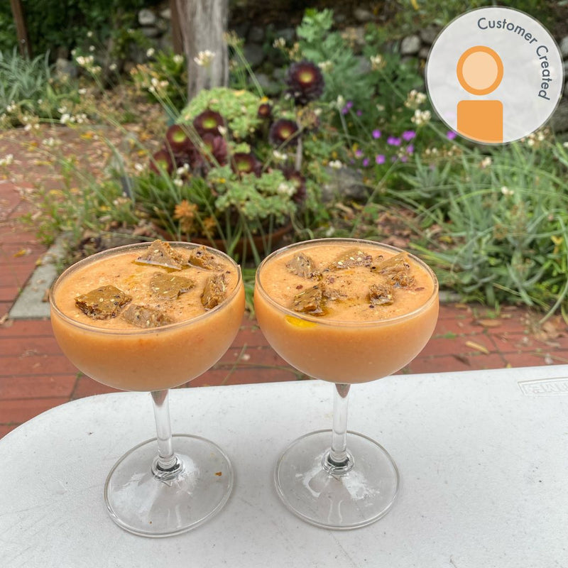 Fello Spicy Pizza Bar On Top of Gazpacho Soup from Fan