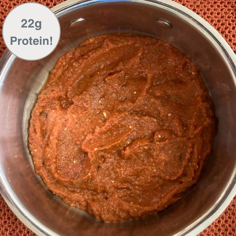 Pasta Sauce Blended with Fello Protein containing 22g of protein.