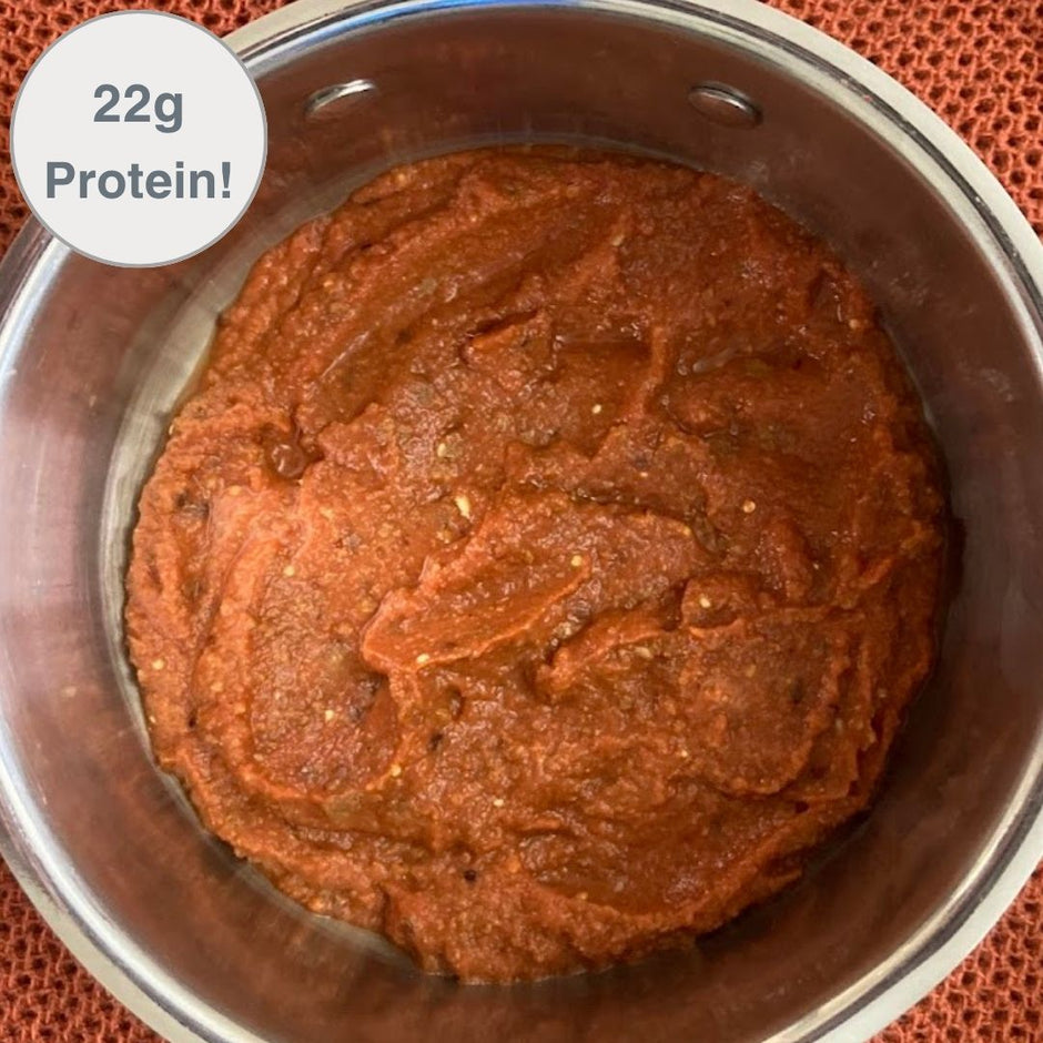Pasta Sauce Blended with Fello Protein containing 22g of protein.