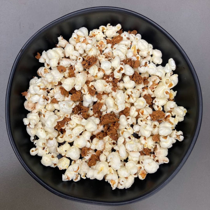 Fello Protein Bar served as popcorn topping.